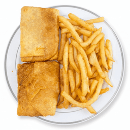Two Pizza Puffs (Specials) at Da Catch Fish & Chicken in Rockford, Illinois