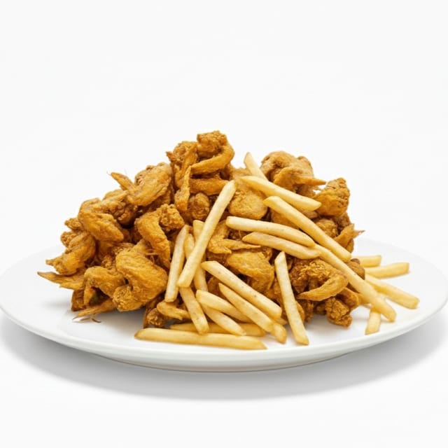 25 Wings w/Fries.