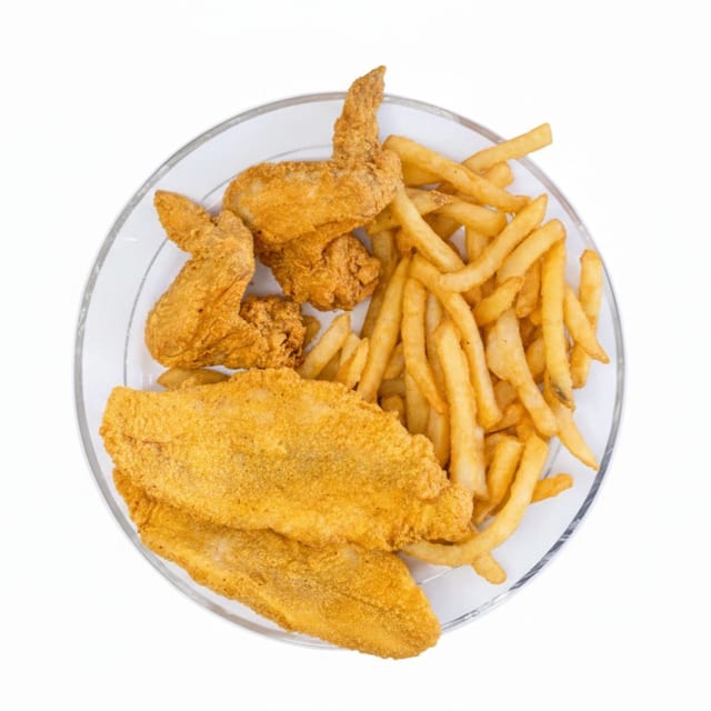 2 Wings 2pc Fish Meal.