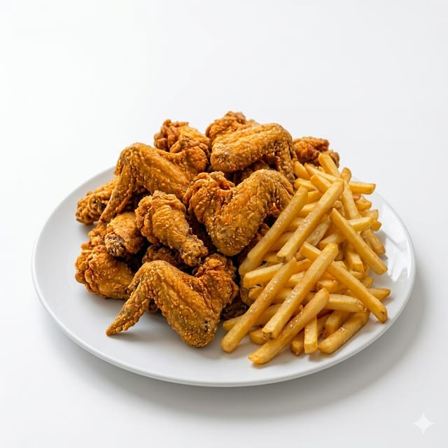 20 Wings w/Fries.