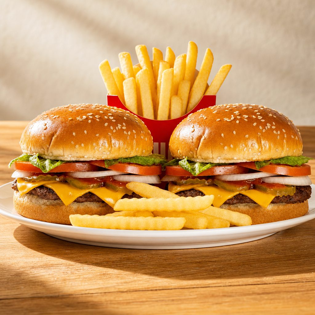 2 Cheeseburger Meal Special.