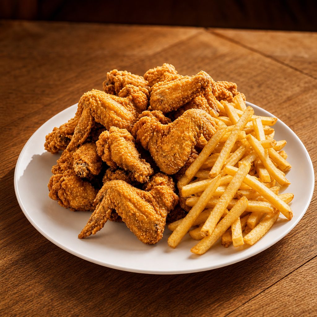 20 Wings w/Fries.