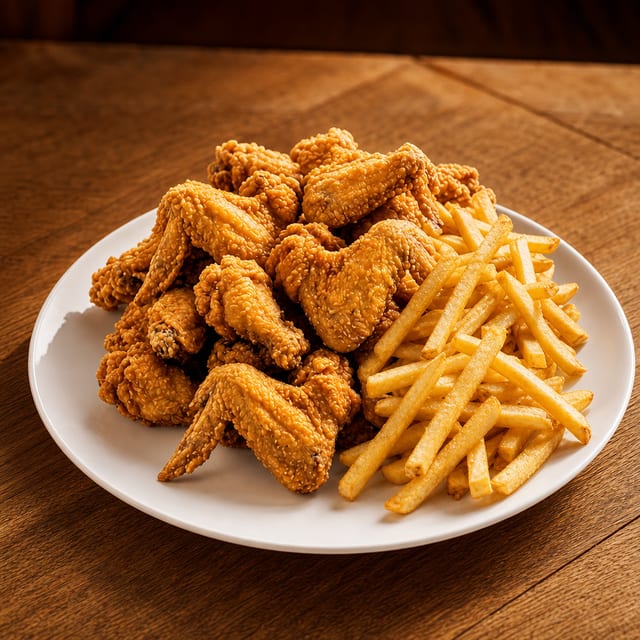 20 Wings w/Fries.