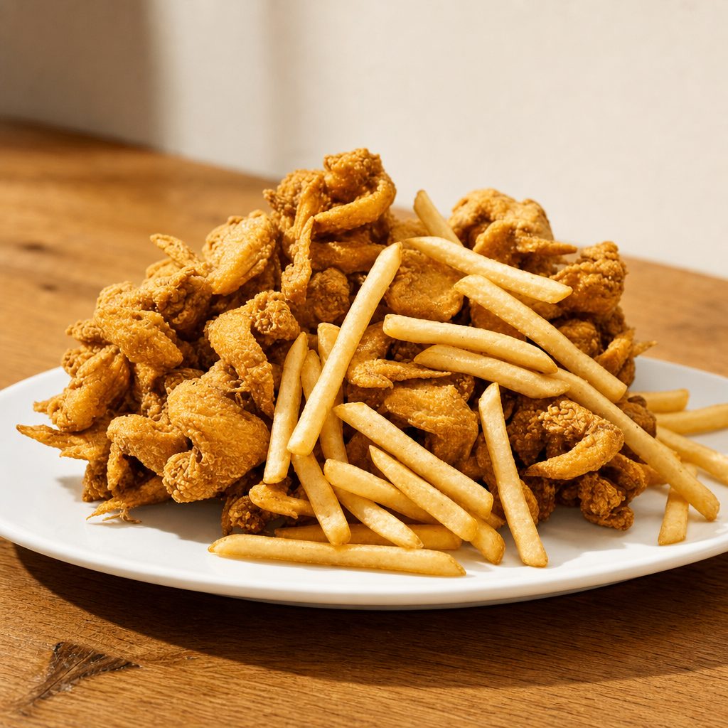 100 Wings w/Fries.