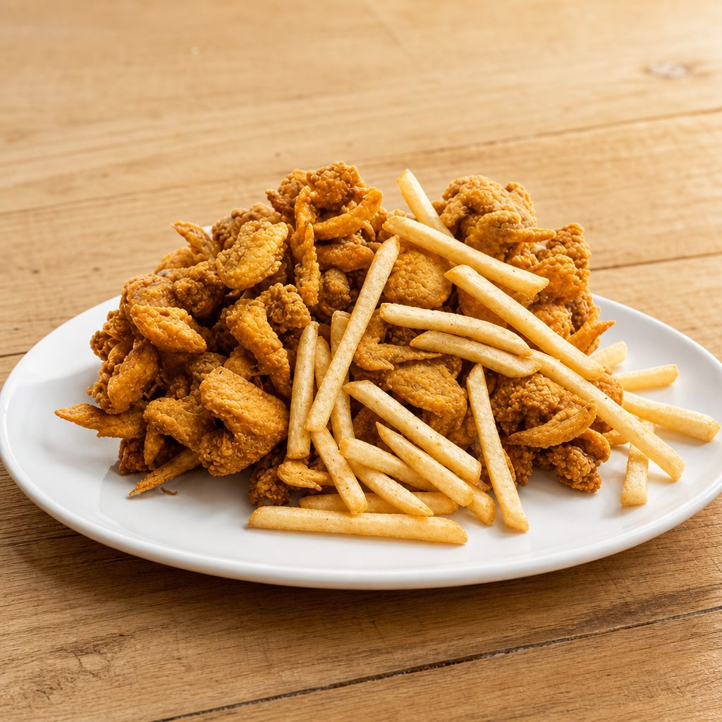 50 Wings w/Fries.